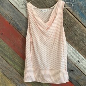Carve Designs Pink and Cream Striped Tank Top